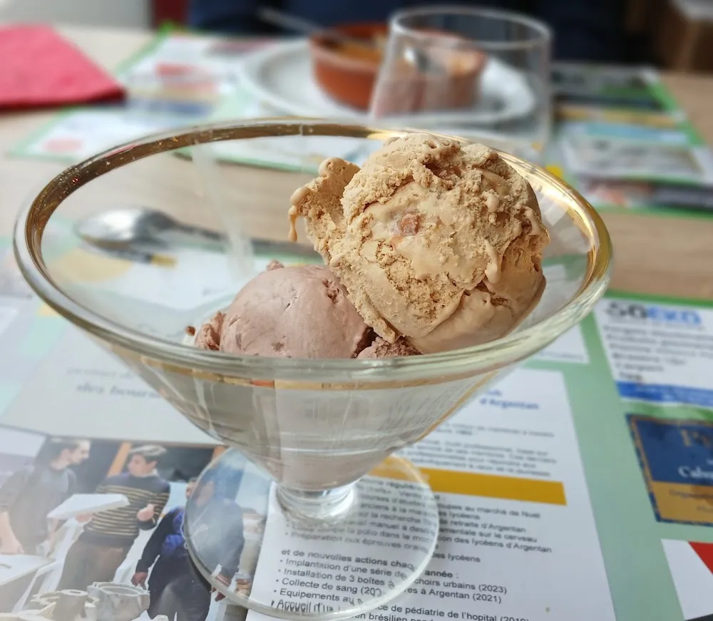 Glace Chocolat Et Caramel